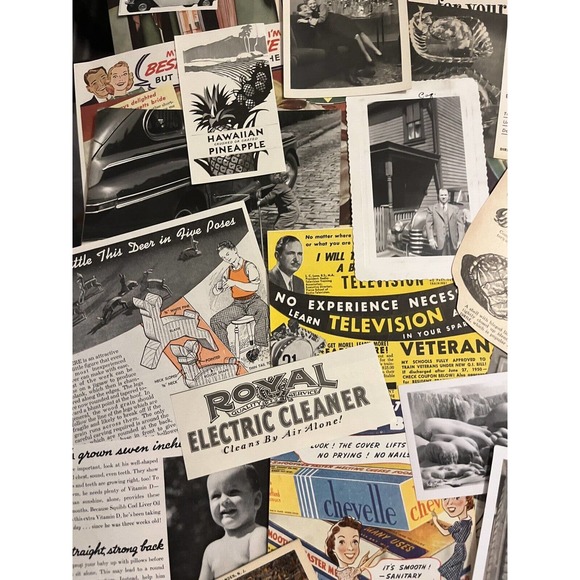 Huge 50+ Pc Vintage Ephemera Lot B&W Photos Advertising Postcards Snapshots Etc - Picture 7 of 16